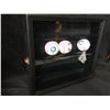 Image 1 : BASEBALL DISPLAY CASE W/ VARIOUS BASEBALLS