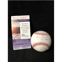 Lenny Dykstra Signed Baseball Inscribed "86 WS Champs" (JSA COA)