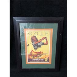 GOLF EVERY DAY OF THE YEAR FRAMED PRINT (EMPRESS HOTEL, VICTORIA BC)