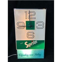 VINTAGE LIGHT UP SPRITE CLOCK