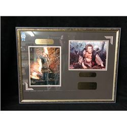 AUTOGRAPHED CHRISTIAN SLATER & KEVIN COSTNER FRAMED PHOTOS "ROBIN HOOD MOVIE" (25.5" X 19.5")