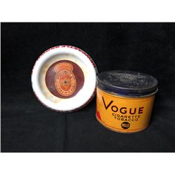 VINTAGE TABACCO TIN & ASHTRAY LOT