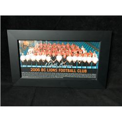 WALLY BUONO SIGNED BC LIONS TEAM PHOTO PRINT (FRAMED)