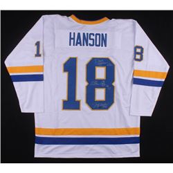 Dave Hanson, Steve Carlson Jeff Carlson Signed Hanson Brothers "Slap Shot" Chiefs Jersey (SCHWARTZ)