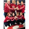 Image 2 : VANCOUVER 2010 TEAM CANADA CURLING SIGNED 22" X 30" FRAMED PHOTO W/ KEVIN MARTIN/ CHERYL BERNARD...