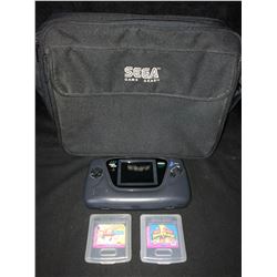 SEGA GAME GEAR W/ VIDEO GAMES LOT