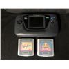 Image 2 : SEGA GAME GEAR W/ VIDEO GAMES LOT