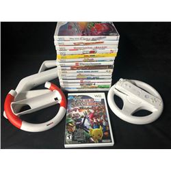 Wii VIDEO GAMES & ACCESSORIES LOT