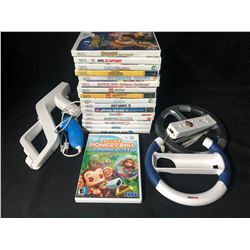 Wii VIDEO GAMES & ACCESSORIES LOT