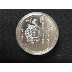 1976 Montreal Olympics $10 Sterling Silver Coin (1974) - Series II - Zeus