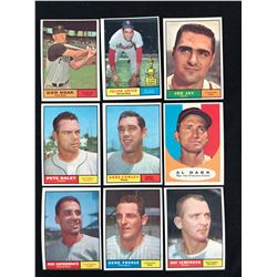 1961 TOPPS BASEBALL CARD LOT