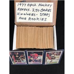 1977 O-PEE-CHEE HOCKEY CARDS (APPROX. 250 CARDS) INCLUDES STARS & ROOKIES