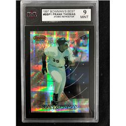 1997 BOWMAN'S BEST #BBP1 FRANK THOMAS ATOMIC REFRACTOR (9 MINT)