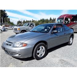 A2 --  2003 CHEVROLET CAVALIER , Grey , 202698  KM's "No Reserve"