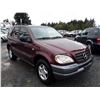 Image 2 : A9 - 1999, MERCEDES-BENZ ML-320, SUV, RED, 319,788 KM'S "No Reserve"