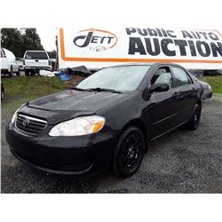 C5 --  2006 TOYOTA COROLLA , Black , 192525  KM's