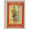 Image 1 : British WWI Poster, "Your King & Country Need You