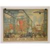 Image 1 : American WWI Poster, "On The Job For Victory (Uni