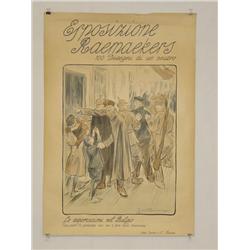Italian WWI Poster, "Esposizione Raemaekers - 100