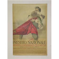 Italian 2 Part WWI Poster, "Prestito Nazionale -