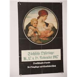 German WWI Poster, "Gächfifche Opfertage etc. (Sa