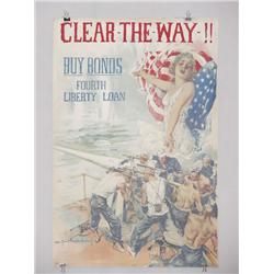 American WWI Poster, "Clear - The - Way - !!  Buy