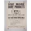 Image 1 : American WWI Poster, "Use More Dairy Products - E
