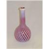 Image 1 : 7" CRANBERRY OPALESCENT SWIRL BARBERS BOTTLE W/ P