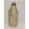 Image 1 : 9 1/2" STONEWARE BEER BOTTLE W/ COBALT TOP RIM, U