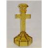 Image 1 : NEW ENGLAND 9 1/4" LIGHT AMBER CRUCIFIX CANDLESTI