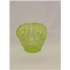 Image 1 : 4 1/2" VASELINE BLOWN GLASS WIG STAND (POSSIBLY S