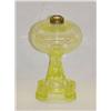 Image 1 : RARE 8" VASELINE OIL LAMP W/ MATCH HOLDER and STR