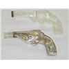 Image 1 : (2) 7 1/2" GLASS PISTOL FORM CANDY CONTAINERS - (