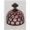 Image 1 : RARE 7" CUT OVERLAY CHEESE DOME - RUBY CUT TO CLE