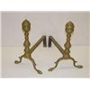 Image 1 : 19TH CENT. BRASS BEEHIVE STYLE ANDIRONS; 