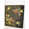 Image 1 : 19TH CENT. MOUNTED HOOKED RUG OF FLOWERS and VASE