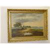 Image 1 : 19TH CENT. OIL ON CANVAS OF COASTAL LANDSCAPE, UN