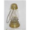 Image 1 : 6 1/2" SKATERS LANTERN W/ BRASS FRAME and CLEAR G