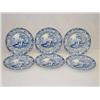 Image 1 : SET (6) 8 1/2" DAVENPORT BLUE and WHITE PLATES W/