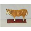 Image 1 : LATE 19TH CENT. PAPIER MACHE COW PULL TOY - BELLO