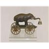 Image 1 : LATE 19TH CENT. 6 1/2" CAST IRON ELEPHANT W/ GONG