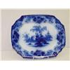 Image 1 : 18 1/4" FLOW BLUE PLATTER - SCINDE PATTERN BY ALC