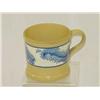 Image 1 : 3 1/2" YELLOW WARE MUG W/ BLUE SEAWEED DECORATION