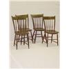 Image 1 : SET (4) PAINT DECORATED RABBIT EAR WINDSOR CHAIRS