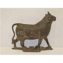 CAST IRON STEER WINDMILL WEIGHT  BOSS  - REPAIRS;