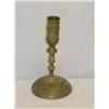 Image 1 : EARLY CONTINENTAL 6 1/2" CAST BRASS CANDLESTICK -