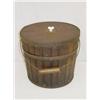 Image 1 : SHAKER TYPE METAL BOUND LIDDED BUCKET W/ BAIL HAN