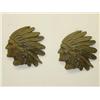 Image 1 : PR. 15 1/2" METAL INDIAN HEAD PLAQUES - DAMAGE an