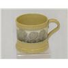 Image 1 : 4" YELLOW WARE MUG W/ SEAWEED DECORATION; 