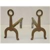 Image 1 : 19TH CENT. WROUGHT IRON KEY TOP ANDIRONS - SOME R